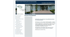 Desktop Screenshot of acunapraxisklinik.de