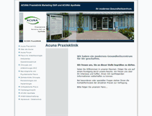 Tablet Screenshot of acunapraxisklinik.de